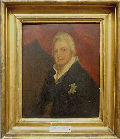 Appraisal: - Oil on board portrait of King William IV -