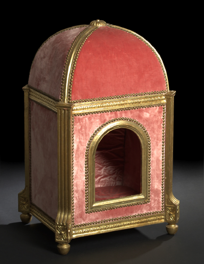 Appraisal: Decidedly Posh French Carved Giltwood and Vieux Rose Silk Velvet