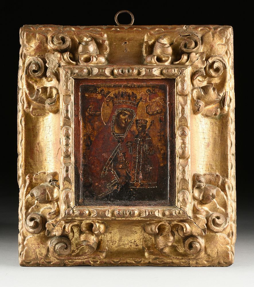 Appraisal: A RUSSIAN ORTHODOX ICON Our Lady of the Unfading Flower