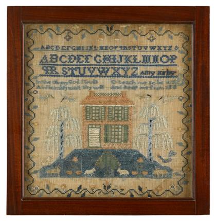 Appraisal: Needlework sampler amy kirby burlington county new jersey