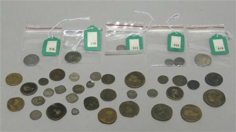 Appraisal: COLLECTION OF ANCIENT GREEK AND ROMAN COINS Bronze and silver