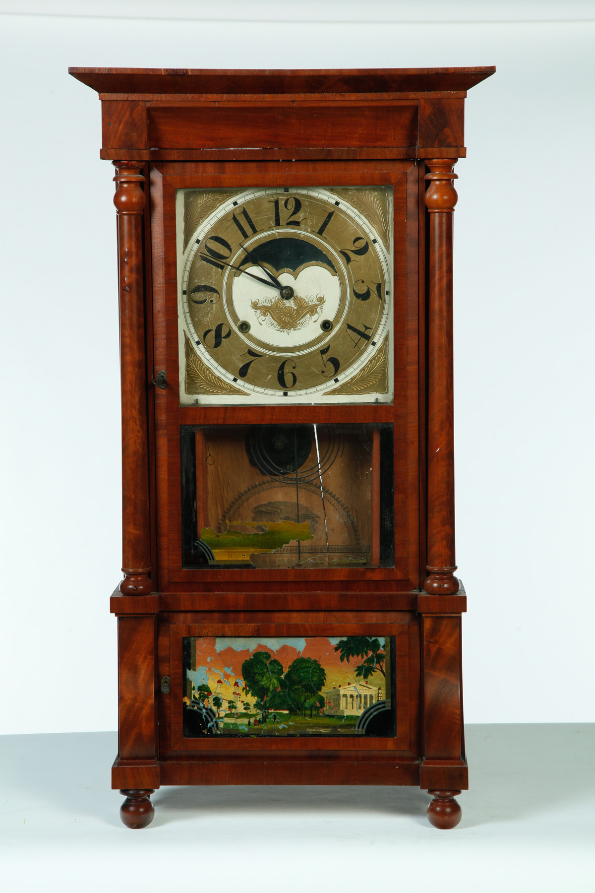 Appraisal: EMPIRE TRIPLE DECKER CLOCK America nd quarter- th century Beveled