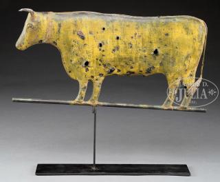 Appraisal: FULL BODY COPPER COW WEATHERVANE Late th early th century