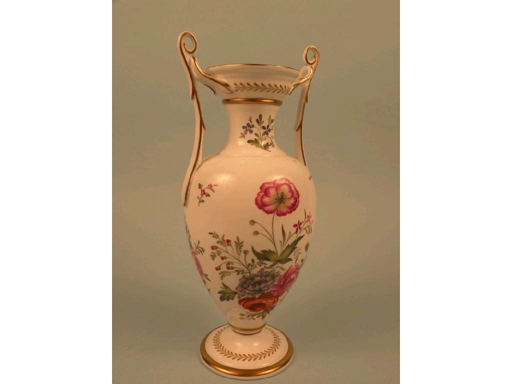 Appraisal: A Spode Chatsworth pattern two handled porcelain vase from the