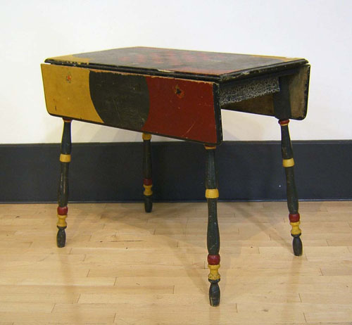 Appraisal: Painted game table early th c h w