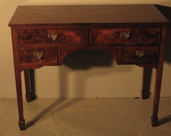 Appraisal: th century mahogany dressing table with four drawers on square