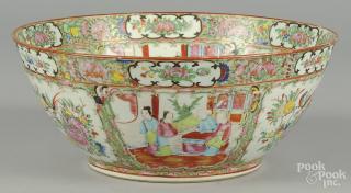 Appraisal: Chinese export porcelain rose medallion bowl th c '' x