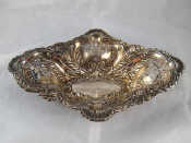 Appraisal: A shaped deep oval pierced and embossed late Victorian silver