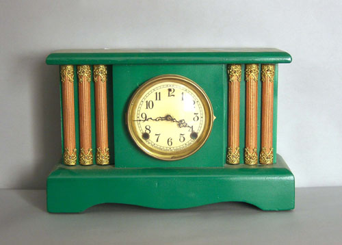 Appraisal: Ingraham Autocrat mantle clock h together with other painted mantle