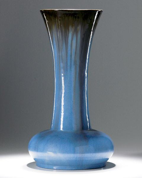 Appraisal: FULPER Tall vase with flaring neck on squat base covered