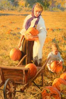 Appraisal: LOREN ENTZ b Pumpkin Harvest LOREN ENTZ b Pumpkin Harvestoil