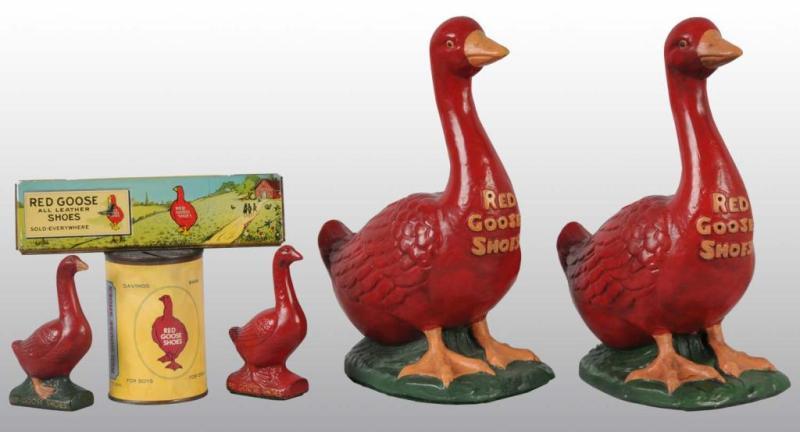 Appraisal: Lot of Red Goose Advertising Pieces Description Includes four figurines