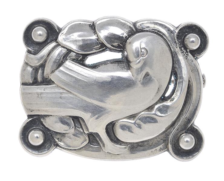 Appraisal: A BROOCH BY GEORG JENSEN Styled in sterling silver with