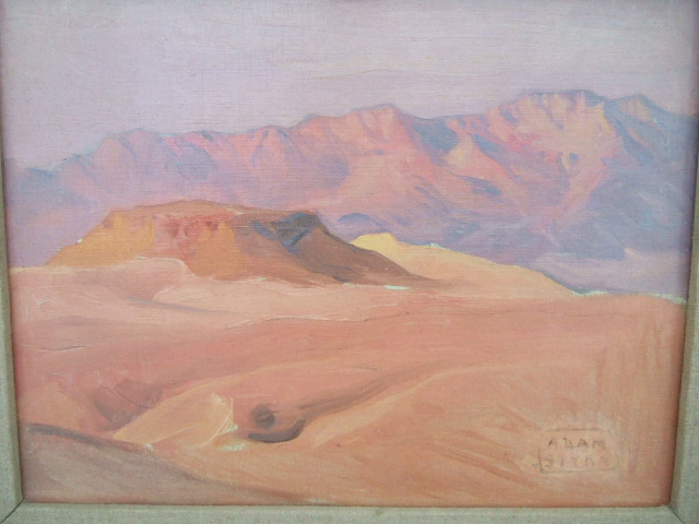 Appraisal: Adam Styka POLISH - Desert scenes two oil on canvas