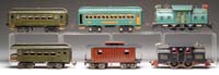 Appraisal: LOT OF LIONEL STANDARD GAUGE TRAINS Includes loco restored loco