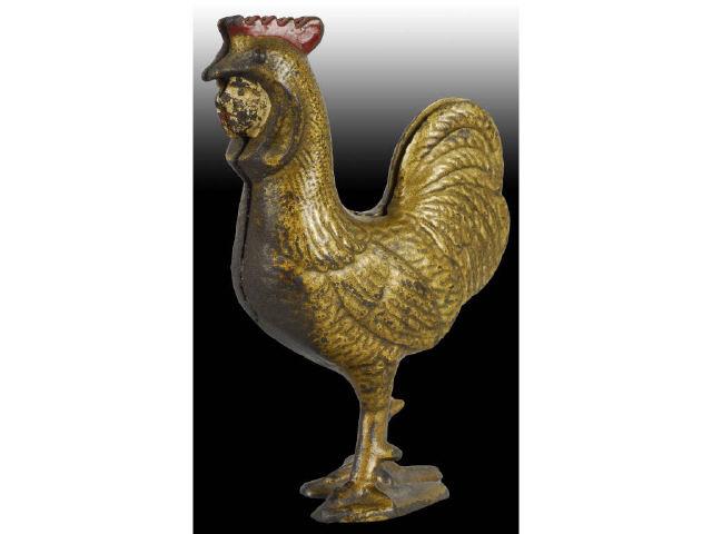 Appraisal: Cast Iron Chanticleer Rooster Still Bank Description Circa Very rare