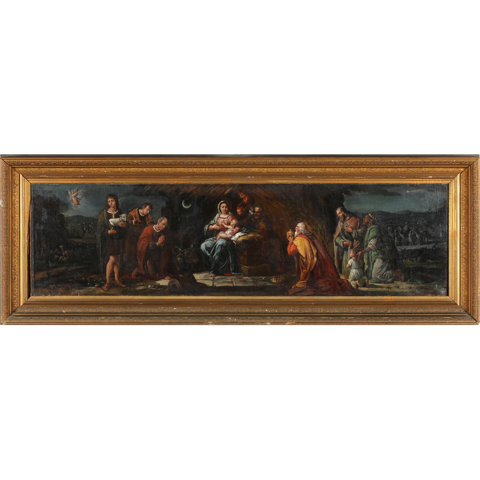 Appraisal: Old Master Style Painting of the Nativity oil on canvas