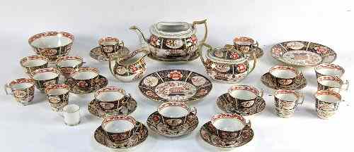 Appraisal: A th Century tea set decorated in the Imari palette