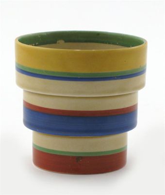 Appraisal: Liberty Band' a Clarice Cliff Bizarre stepped jardiniere shape no