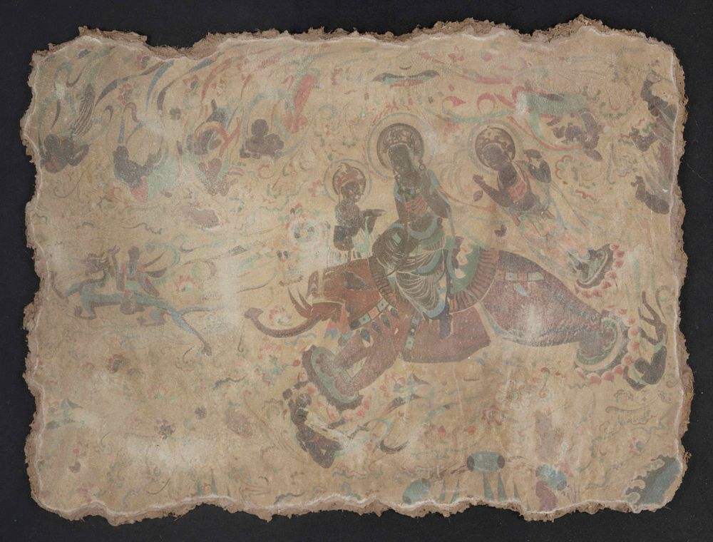 Appraisal: A Possibly Dunhuang Fresco FragmentHeight x width in x cm