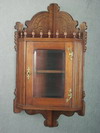 Appraisal: CURIO CABINET - CIRCA - CORNER CURIO CABINET CHERRY FINISHED