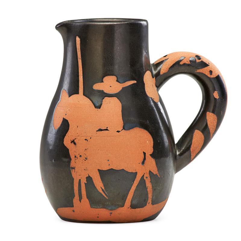 Appraisal: PABLO PICASSO MADOURA Pitcher Picador PABLO PICASSO - MADOURA Small