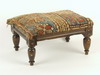 Appraisal: FOOT STOOL - th C pine foot stool with oriental