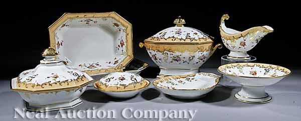 Appraisal: A Group of Paris Porcelain Polychrome and Gilt Decorated Serving