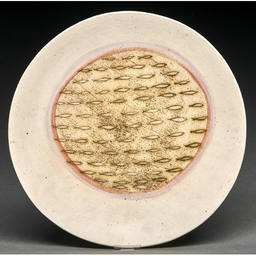 Appraisal: Studio pottery Laurel Keeley - Dish grogged creamy buff stoneware