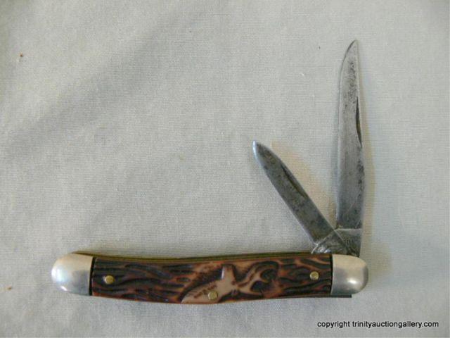 Appraisal: Vintage Ulster D Stag Handle Pocket Knife - Made in