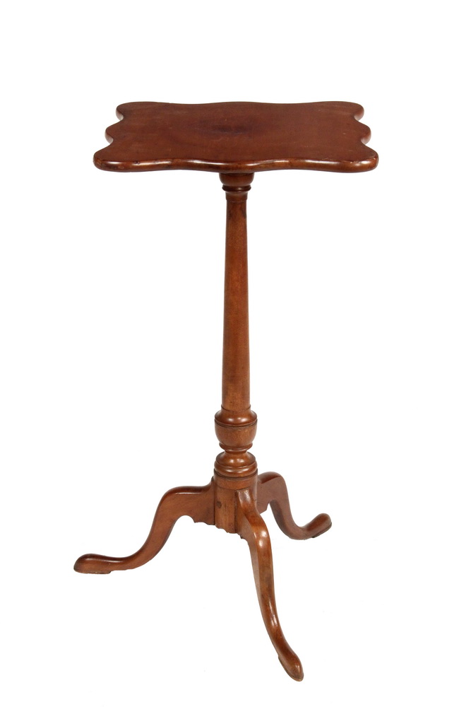 Appraisal: CANDLESTAND - New England th c Cherry Candlestand with the