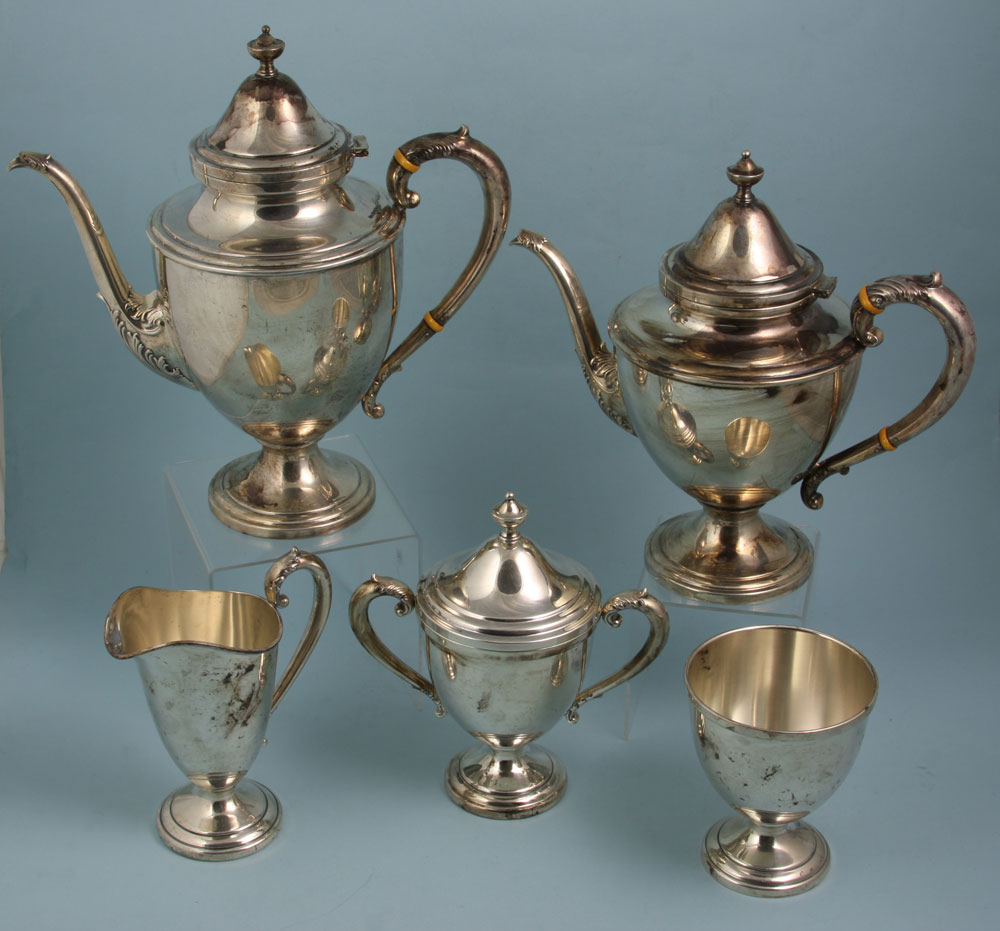 Appraisal: - Frank Whiting Sterling Tea Set Frank Whiting sterling tea