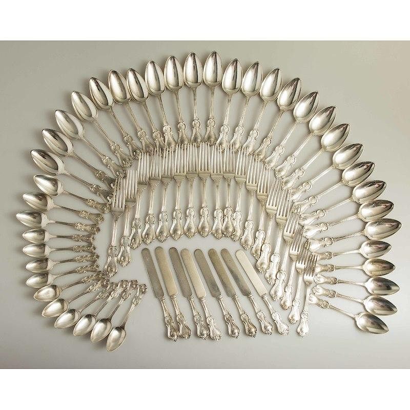 Appraisal: Reichel Silver Flatware Prince Albert Pattern assorted pieces Reichel silver