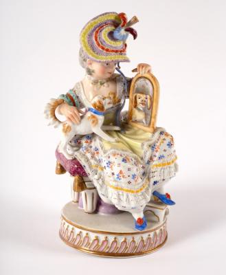 Appraisal: A Meissen figure emblematic of sight cm high