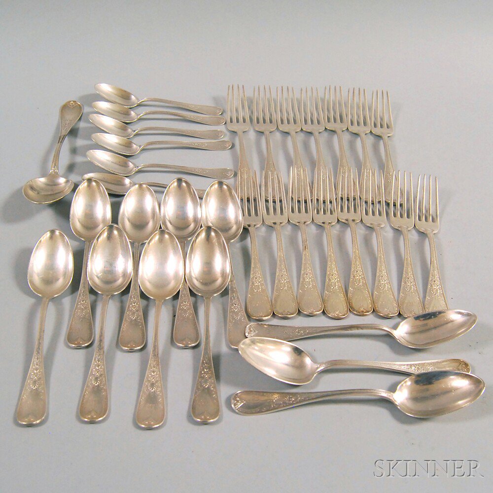 Appraisal: Black Starr Frost Sterling Silver Partial Flatware Service comprised of