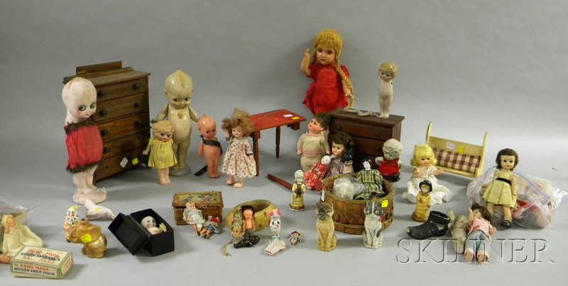 Appraisal: Lot of Assorted Mostly Small Modern Plastic Bisque and Porcelain