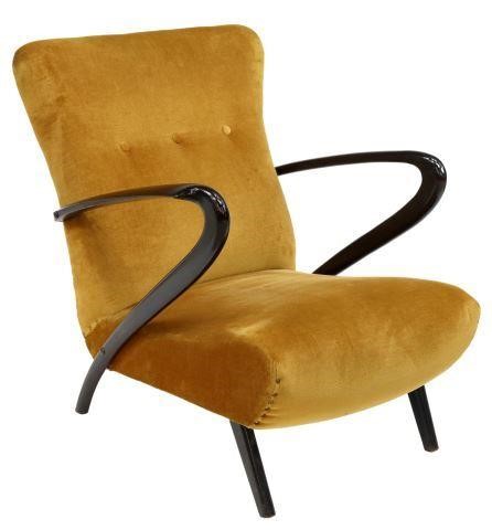 Appraisal: Italian mid-century modern armchair attributed to Guglielmo Ulrich Italian -