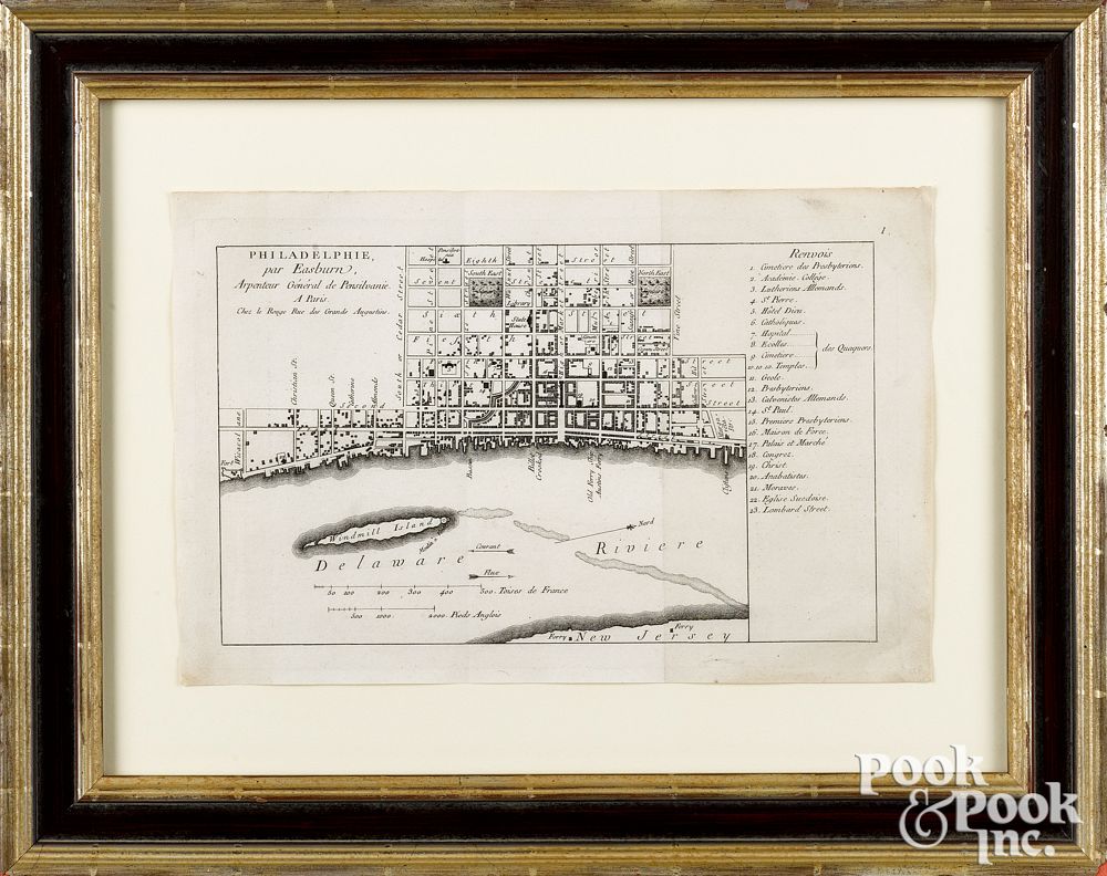 Appraisal: Benjamin Eastburn map of Philadephia ca Benjamin Eastburn map of