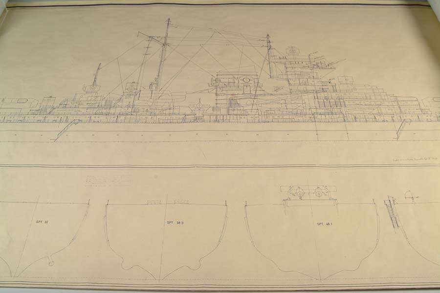 Appraisal: LOT OF REPRODUCED BLUEPRINTS OF THE FAMED GERMAN BATTLESHIP THE