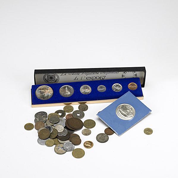 Appraisal: FOREIGN COINS AND CURRENCYApprox coins - Includes Hibernia Bahamas silver