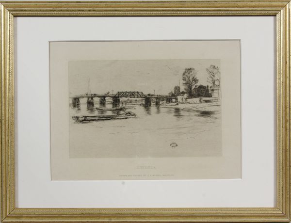 Appraisal: James Abbot McNeil Whistler American - Chelsea etching p x