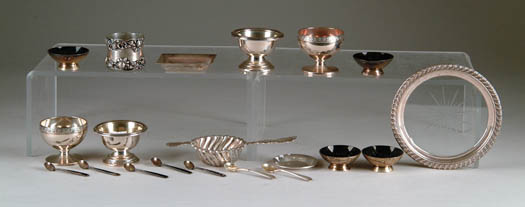 Appraisal: THIRTY-FOUR PIECES OF STERLING TABLEWARE Lot consists of Eleven black