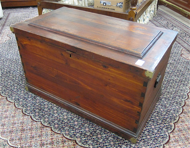 Appraisal: LIFT-TOP CEDAR BLANKET CHEST American late th century Dimensions H