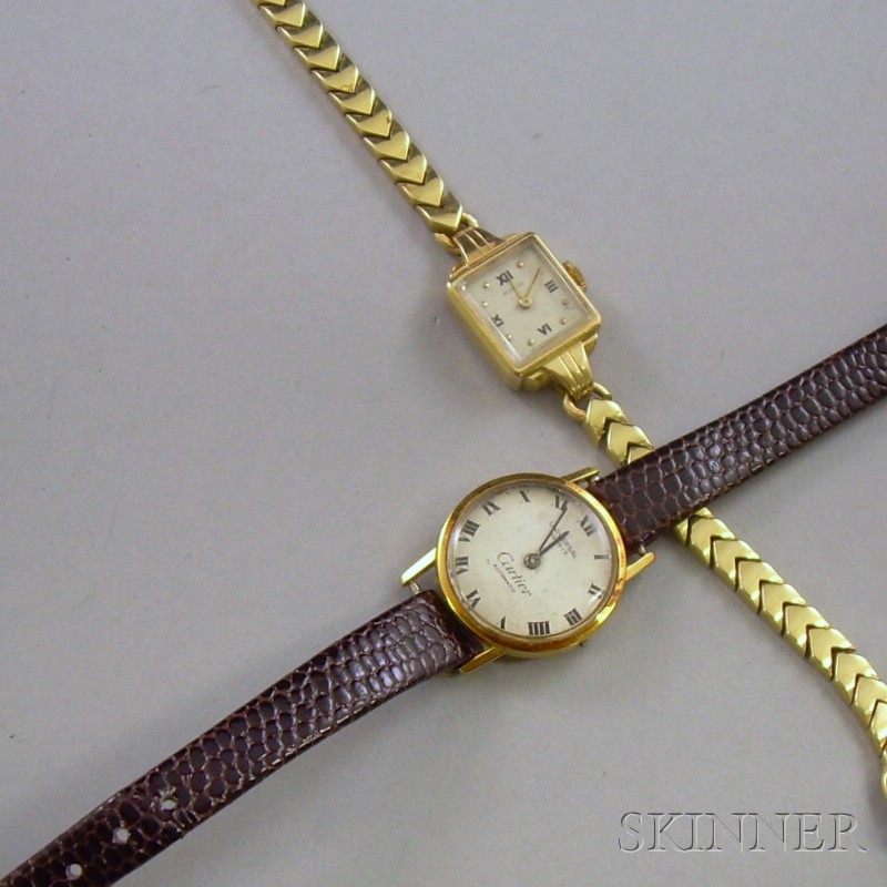 Appraisal: Two Lady's Wristwatches Movado and Cartier