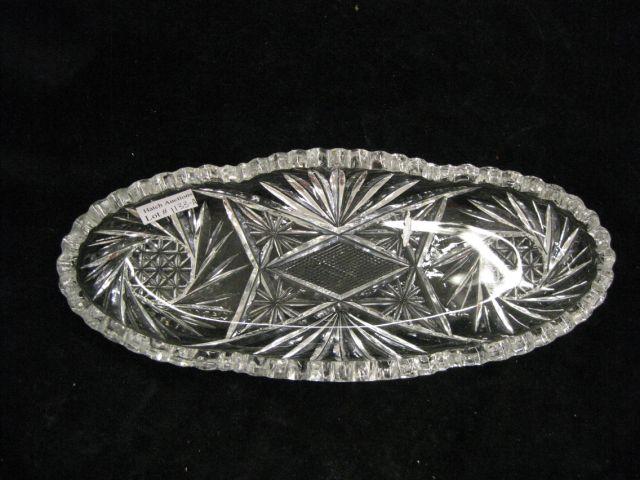 Appraisal: Brilliant Period Cut Glass Celery Dish x