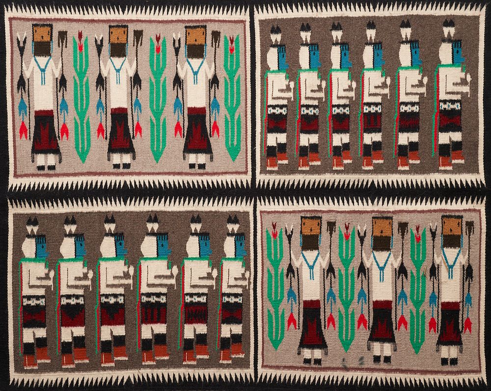 Appraisal: Navajo Yei Pictorial Rug Weaving Native American Navajo Yei pictorial