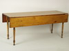 Appraisal: HARVEST TABLE - Country Sheraton drop leaf harvest table wide