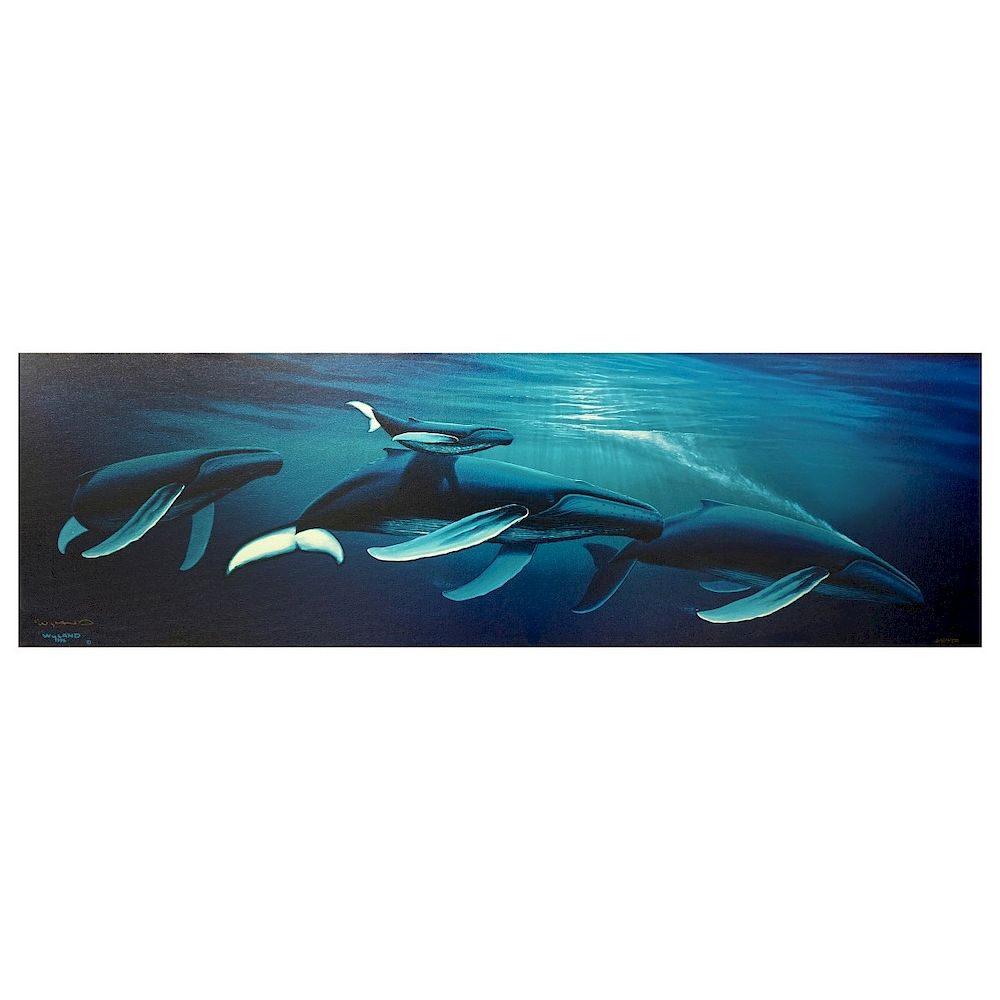 Appraisal: Robert Wyland Giclee Robert Wyland American b Giclee print Whales