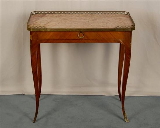 Appraisal: A L th C Louis XV-style Side Table pink marble