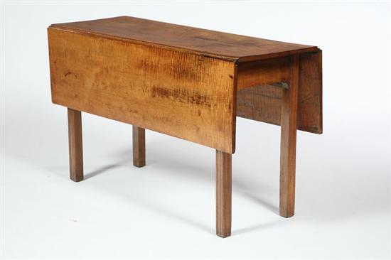 Appraisal: CHIPPENDALE DROP-LEAF TABLE American late th century curly maple and